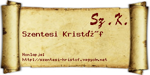 Szentesi Kristóf névjegykártya